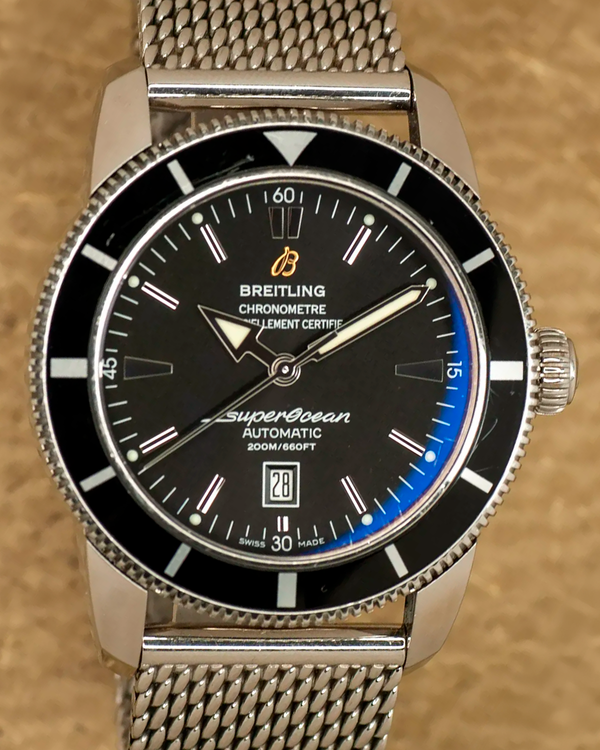 2014 Breitling Superocean Heritage 46MM Black Dial Steel Bracelet (A1732024/B868)