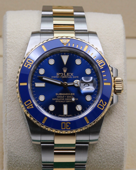No Reserve - 2019 Rolex Submariner Date "Bluesy" 40MM Blue Dial Two-Tone Oyster Bracelet (116613LB)