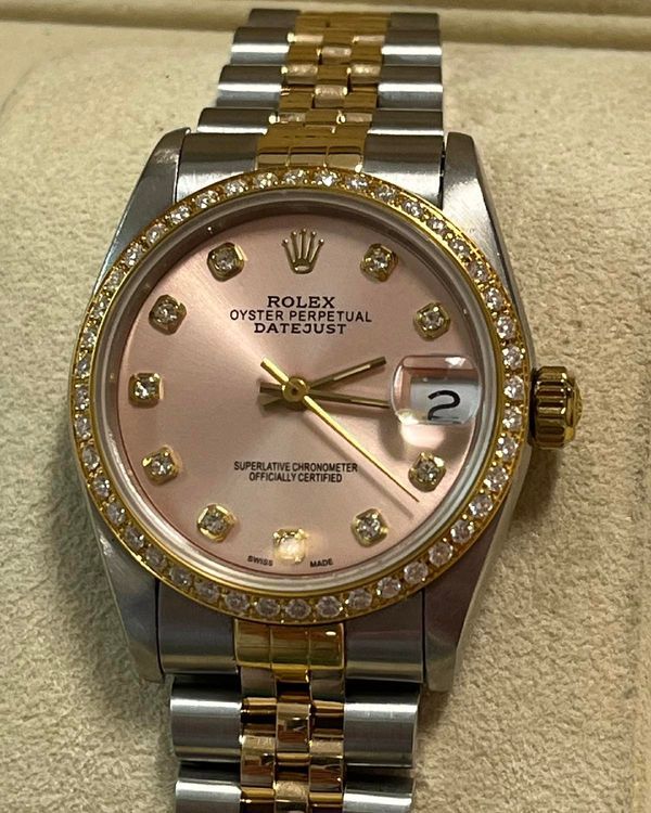 Rolex Datejust 31MM Aftermarket Pink Dial Two-Tone Jubilee Bracelet (68273)