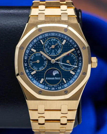 2016 Audemars Piguet Royal Oak Perpetual Calendar 41MM Blue Dial Yellow Gold Bracelet  (26574BA.OO.1220BA.01)