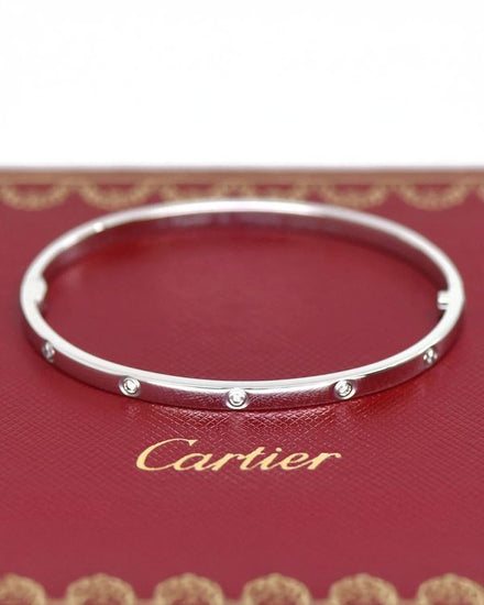 2019 Cartier Love "10 Diamonds" Size 16 White Gold Bracelet (Love)