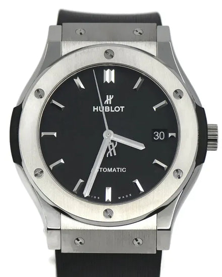 Hublot Classic Fusion 45MM Black Dial Rubber Strap (511.NX.1171.RX)