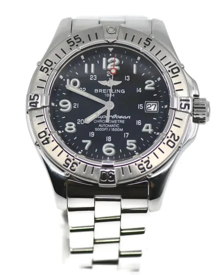 Breitling Superocean 42MM Black Dial Steel Bracelet (A17360)
