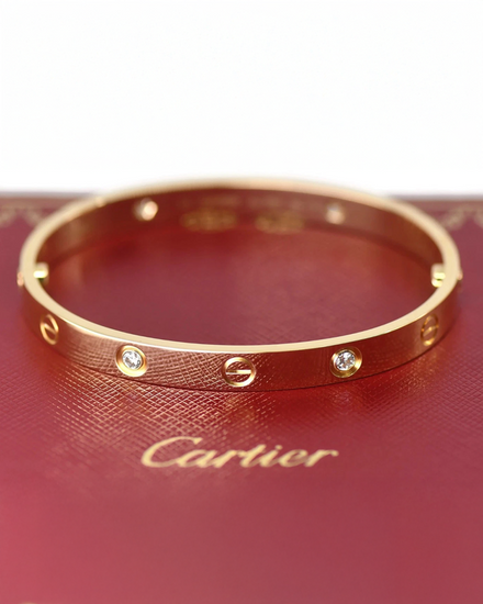 2022 Cartier Love 18K Yellow Gold Bracelet Size 17 (Love)