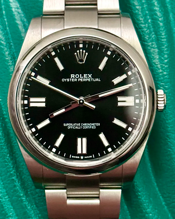 No Reserve - 2024 Rolex Oyster Perpetual 41MM Black Dial Oyster Bracelet (124300)