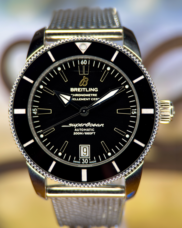No Reserve - 2018 Breitling Superocean Heritage II 42MM Black Dial Steel Bracelet (AB201012/BF73/154A)