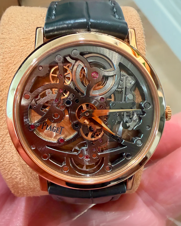 2021 Piaget Altiplano Skeleton 38MM Skeleton Dial Leather Strap (G0A38132)
