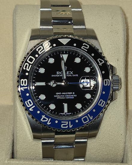 2015 Rolex GMT-Master II "Batman" 40MM Black Dial Oyster Bracelet (116710BLNR)