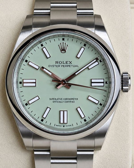 No Reserve - 2025 Rolex Oyster Perpetual 41MM Pistachio Dial Oyster Bracelet (134300)