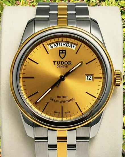 2015 Tudor Glamour 39MM Champagne Dial Two-Tone Bracelet (56003)