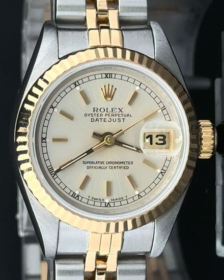 1991 Rolex Lady-Datejust 26MM Silver Dial Two-Tone Jubilee Bracelet (69173)