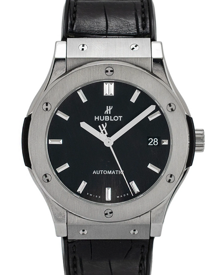 Hublot Classic Fusion 45MM Black Dial Leather Strap (511.NX.1171.RX)