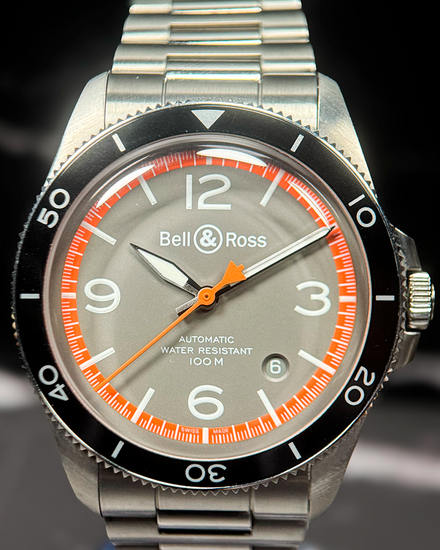 No Reserve - 2022 Bell & Ross BR V2 41MM Grey Dial Steel Bracelet (BRV292-ORA-ST/SST)