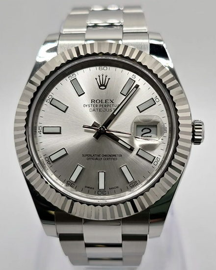 2014 Rolex Datejust II 41MM Silver Dial Oyster Bracelet (116334)