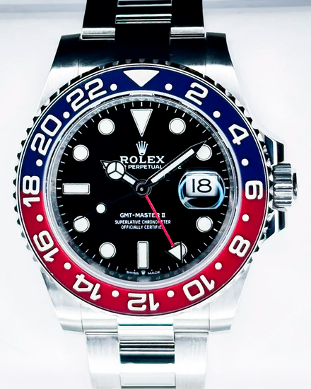 No Reserve - 2022 Rolex GMT-Master II "Pepsi" 40MM Black Dial Oyster Bracelet (126710BLRO)