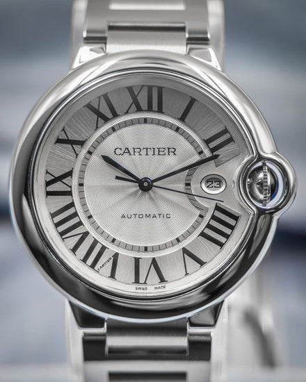No Reserve - 2016 Cartier Ballon Bleu 42MM Silver Dial Steel Bracelet (W69012Z4)