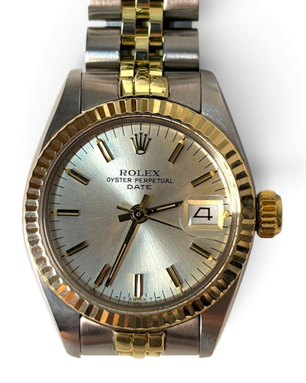 Rolex Oyster Perpetual Date 26MM Silver Dial Steel Jubilee Bracelet (6917)