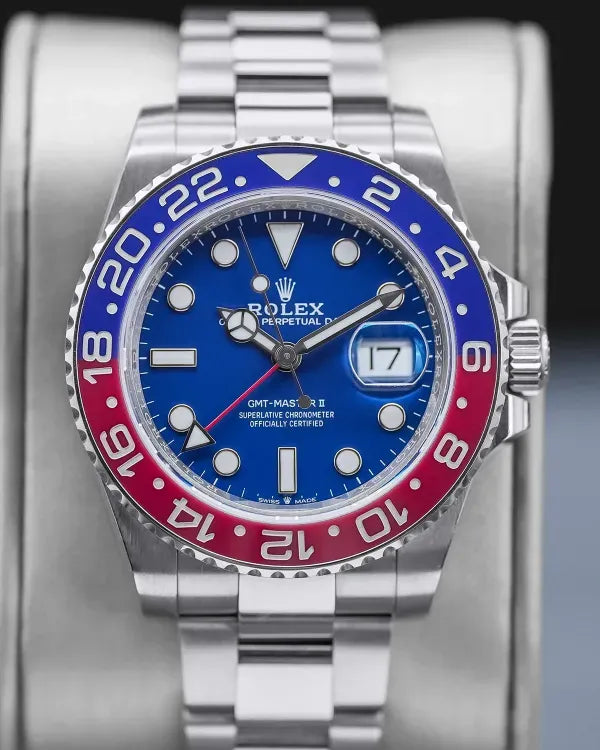 2023 Rolex GMT-Master II "Pepsi" 40MM Blue Dial White Gold Oyster Bracelet (126719BLRO)