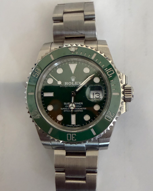 2019 Rolex Submariner Date "Hulk" 40MM Green Dial Oyster Bracelet (116610LV)