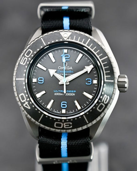 2025 Omega Seamaster Planet Ocean 6000M "Ultra Deep" 45.5MM Black Dial Textile Strap (215.92.46.21.01.001)