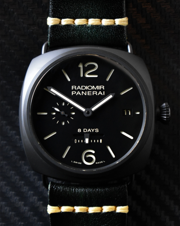 Panerai Radiomir 8 Days 45MM Black Dial Rubber Strap (PAM00384)