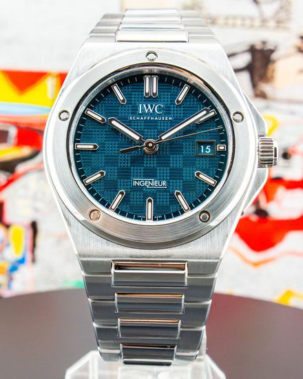 2023 IWC Schaffhausen Ingenieur 40MM Turquoise Dial Steel Bracelet (IW328903)