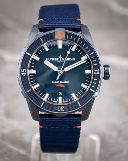 2021 Ulysse Nardin Diver 42MM Blue Dial Textile Strap (8163-175/93)