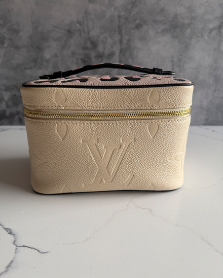 No Reserve - Louis Vuitton "Wild at Heart Collection" Nice Mini Small Toiletry Bag Monogram Empreinte Leather Gold Tone Hardware Top Handle (Mini Toiletry Bag)