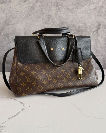 No Reserve - 2016 Louis Vuitton Bag Venus Satchel Small Brown Canvas Gold-Tone Hardware Leather Strap (Venus)