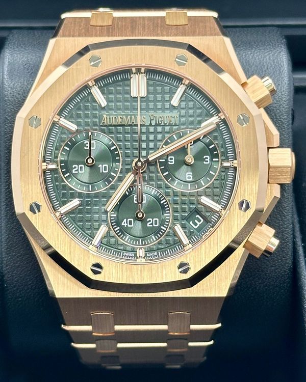 2024 Audemars Piguet Royal Oak Chronograph 41MM Green Dial Rose Gold Bracelet (26240OR.OO.D404CR.02)