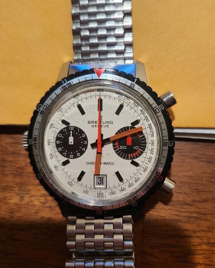 1970 Breitling Chrono-Matic 39MM White Dial Steel Bracelet (2110)