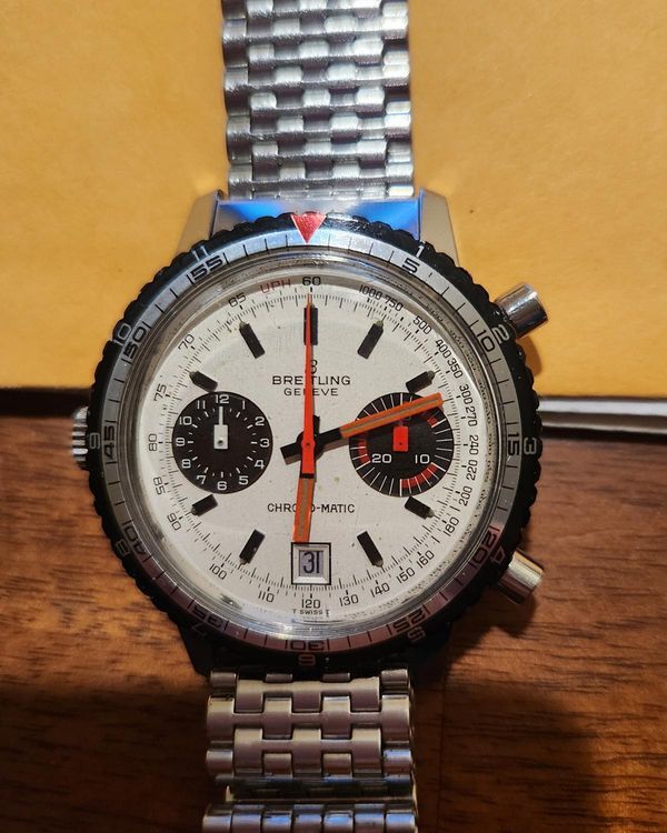1970 Breitling Chrono-Matic 39MM White Dial Steel Bracelet (2110)