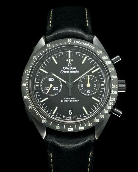 2025 Omega Speedmaster Dark Side of the Moon "Pitch Black" 44.25MM Black Dial Leather Strap (311.92.44.51.01.004)
