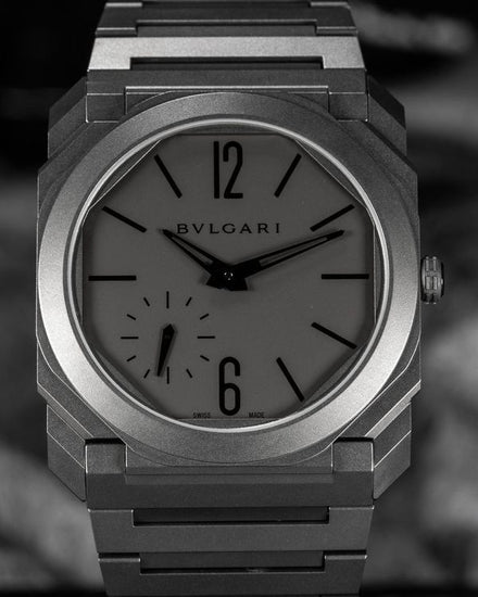 No Reserve - 2017 Bvlgari Octo Finissimo 40MM Grey Dial Titanium Bracelet (102713)