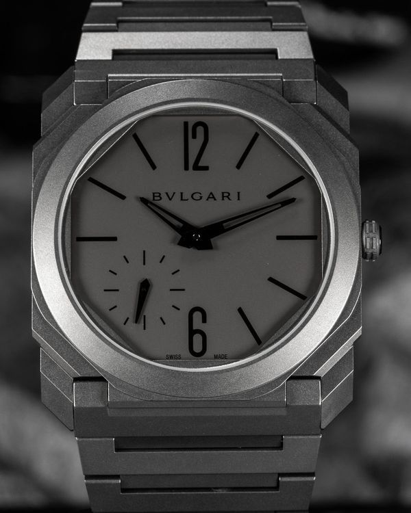 No Reserve - 2017 Bvlgari Octo Finissimo 40MM Grey Dial Titanium Bracelet (102713)