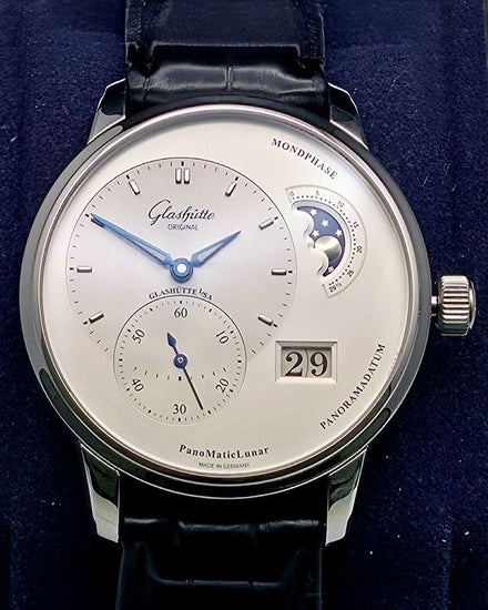 2023 Glashütte Original PanoMaticLunar 40MM Silver Dial Leather Strap (1-90-02-42-32-61)