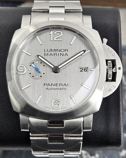 2020 Panerai Luminor Marina 1950 3 Days 44MM Silver Dial Steel Bracelet (PAM00978)