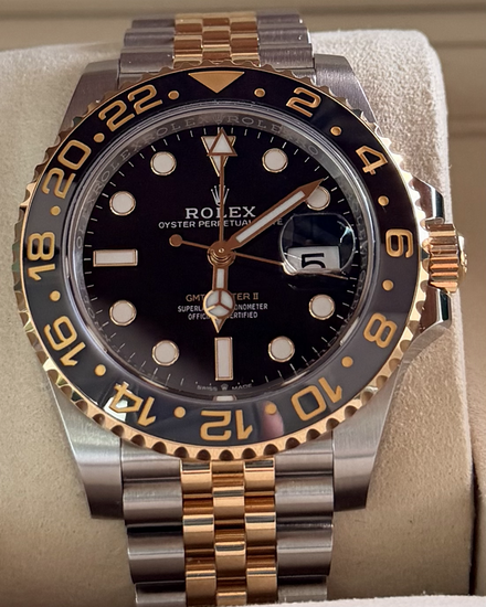 2026 Rolex GMT-Master II "Bumblebee" 40MM Black Dial Two-Tone Jubilee Bracelet (126713GRNR)