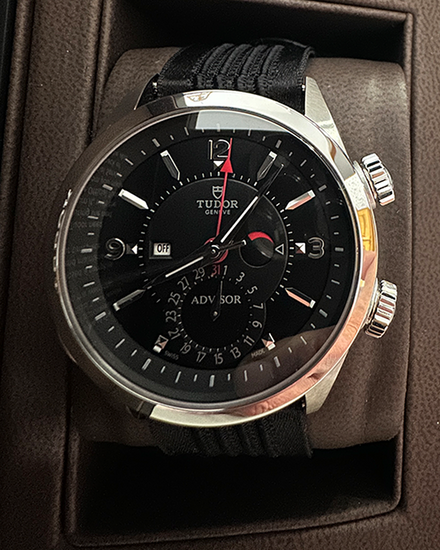 2021 Tudor Heritage "Advisor" 42MM Black Dial Textile Strap (79620TN)
