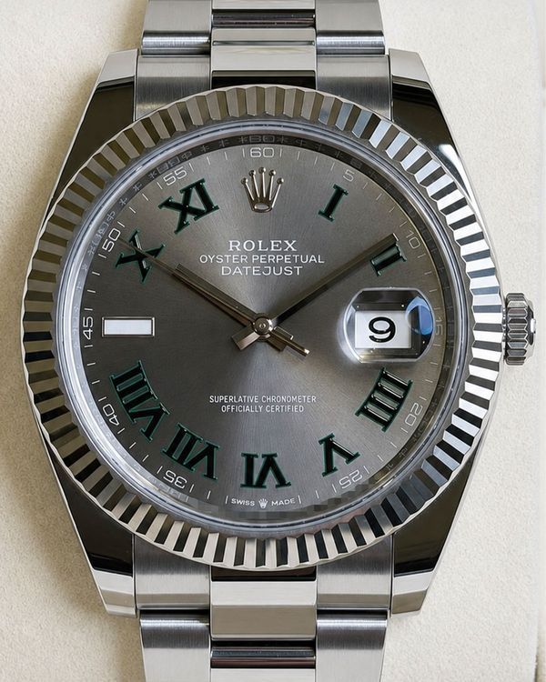 No Reserve - 2024 Rolex Datejust "Wimbledon" 41MM Slate Dial Oyster Bracelet (126334)