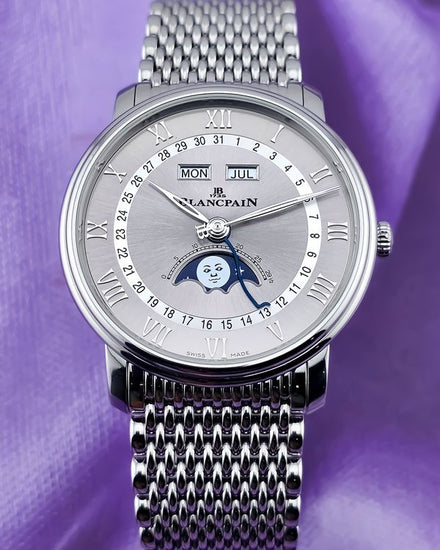2022 Blancpain Villeret Quantième Complet 40MM Grey Dial Steel Bracelet (6654-1113-MMB)