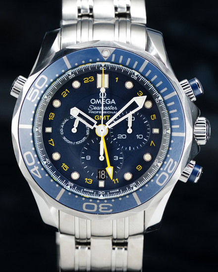2019 Omega Seamaster Diver 300M 44MM Blue Dial Steel Bracelet (212.30.44.52.03.001)