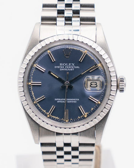 Rolex Datejust 36MM Blue "Pie Pan" Dial Jubilee Bracelet (1603)