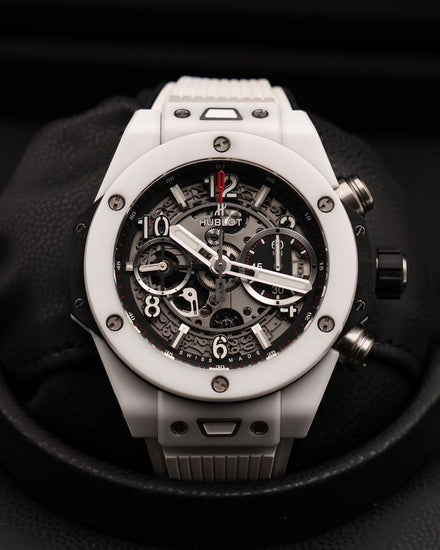 Hublot Big Bang Unico White Ceramic 44MM Skeleton Dial Rubber Strap (421.HX.1170.RX)