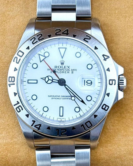 1999 Rolex Explorer II "Polar" 40MM White "Swiss Only" Dial Oyster Bracelet (16570)