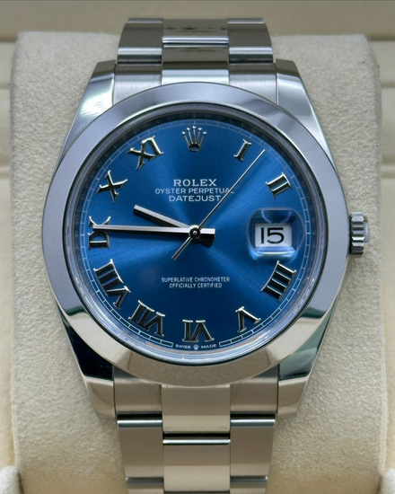 2023 Rolex Datejust 41MM Blue Dial Oyster Bracelet (126300)