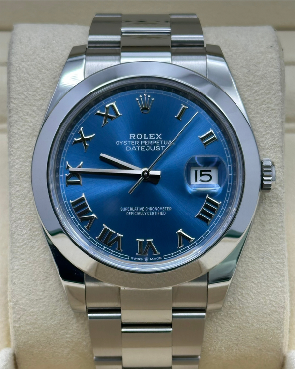 2023 Rolex Datejust 41MM Blue Dial Oyster Bracelet (126300)