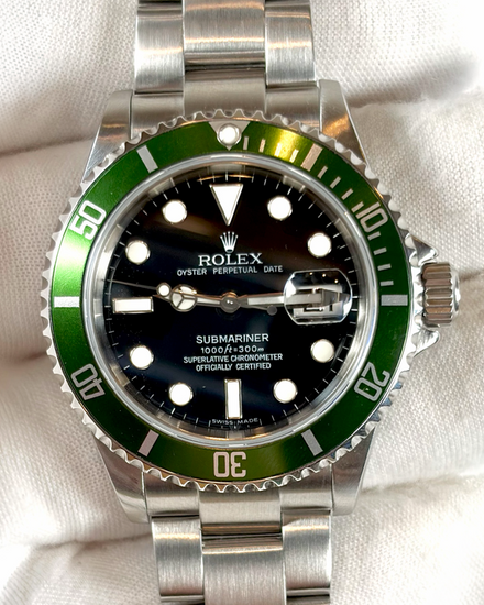 2007 Rolex Submariner Date "Kermit" 40MM Black Dial Oyster Bracelet (16610LV)