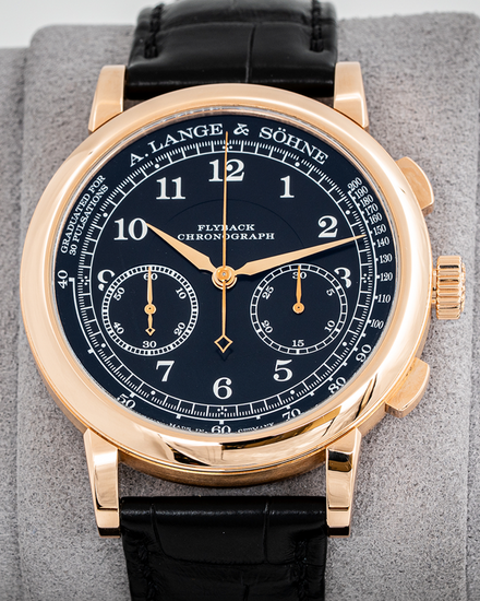 2020 A. Lange & Söhne 1815 Chronograph 39.5MM Black Dial Leather Strap (414.031)