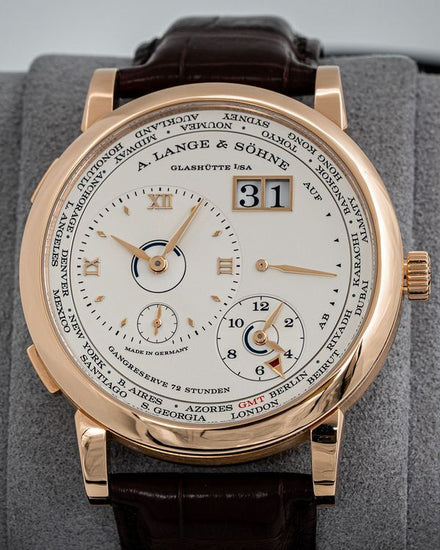 2022 A. Lange & Söhne Lange 1 Time Zone 41.9MM Silver Dial Leather Strap (136.032)